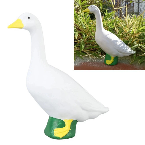 Large white goose garden - white,